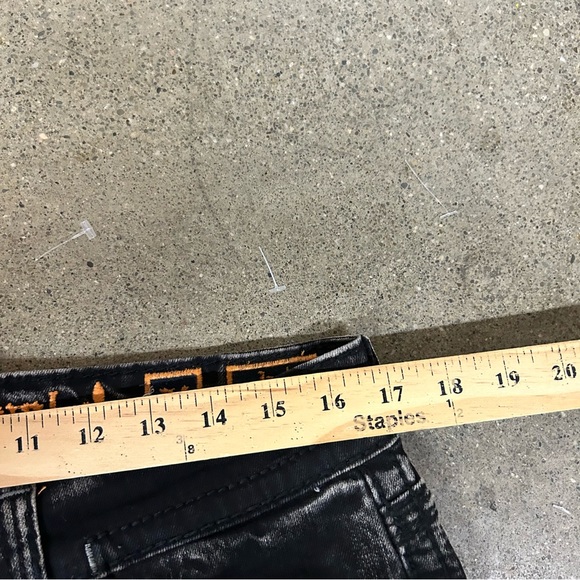 Rock Revival Jeans Mens 34x29 Black Jack Slim Straight Y2K Embroidered Grunge - Picture 5 of 11